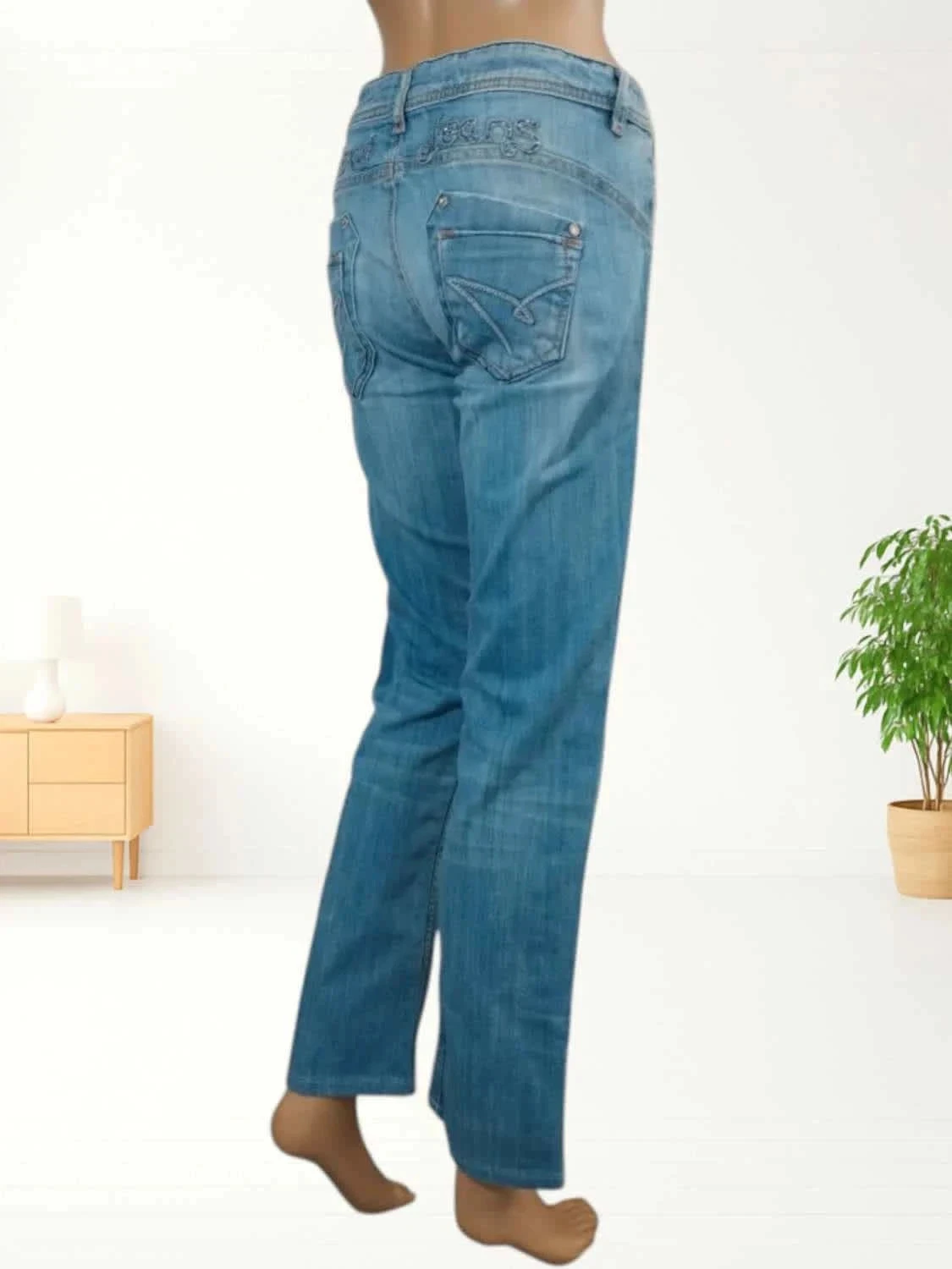 Vintage y2k Kaporal 5-jean - rechte pasvorm - lage taille - rekbaar - lichtblauw - – photo 3
